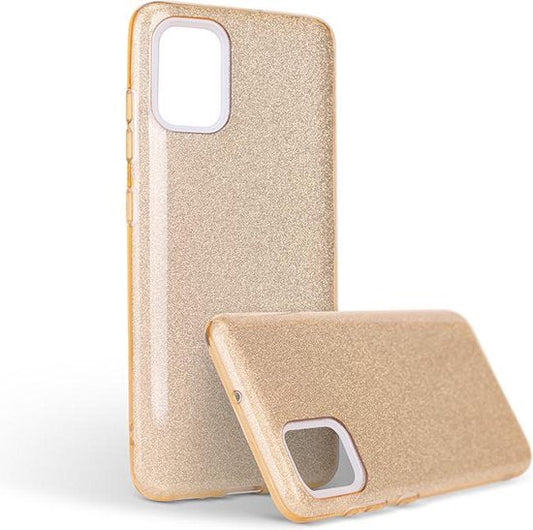 Samsung Galaxy A51 Hoesje - Goud - Glitter Back Cover