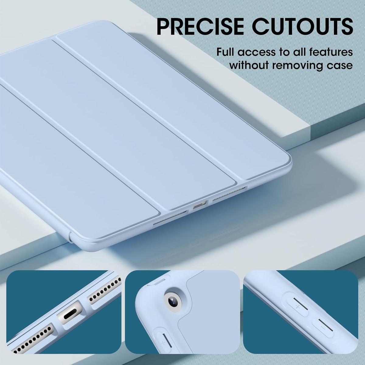 Apple iPad 7 10.2 (2019) Tablethoes - Licht Blauw - Smart Cover