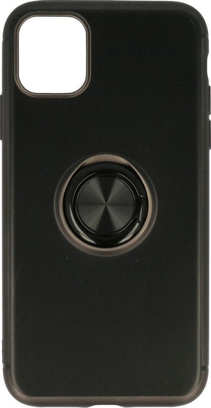Apple iPhone 11 Pro Case - Black - Silicone Ring Kickstand Back Cover