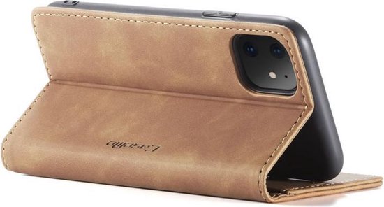 iPhone 11 Hoesje - Sienna Brown - Dunne Bookcase
