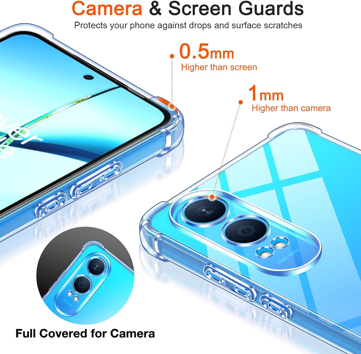 OnePlus Nord CE 4 Lite Case - Clear - Shockproof Back Cover