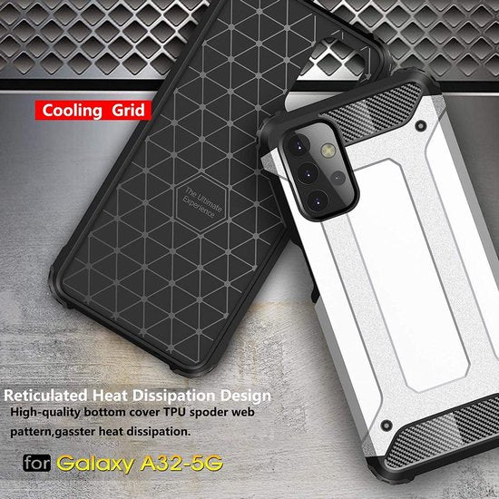 Samsung Galaxy A32 5G Hoesje - Zwart - Armor Kickstand Back Cover