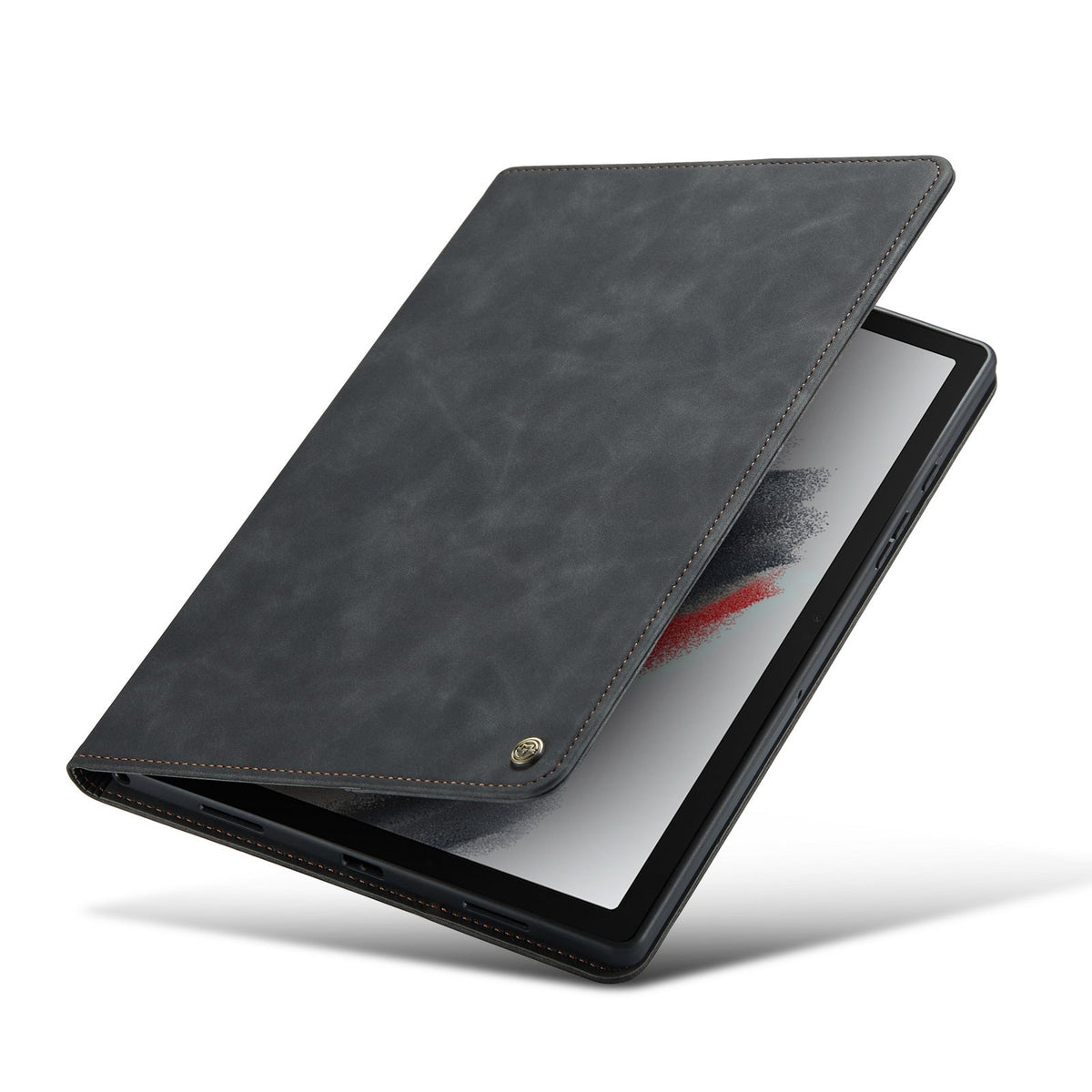 Samsung Galaxy Tab A9 Plus Tablethoes - Charcoal Gray - Luxe Bookcase met Pasjeshouder