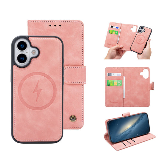 Apple iPhone 17 Case - Salmon Pink - 2-in-1 MagSafe Wallet Case