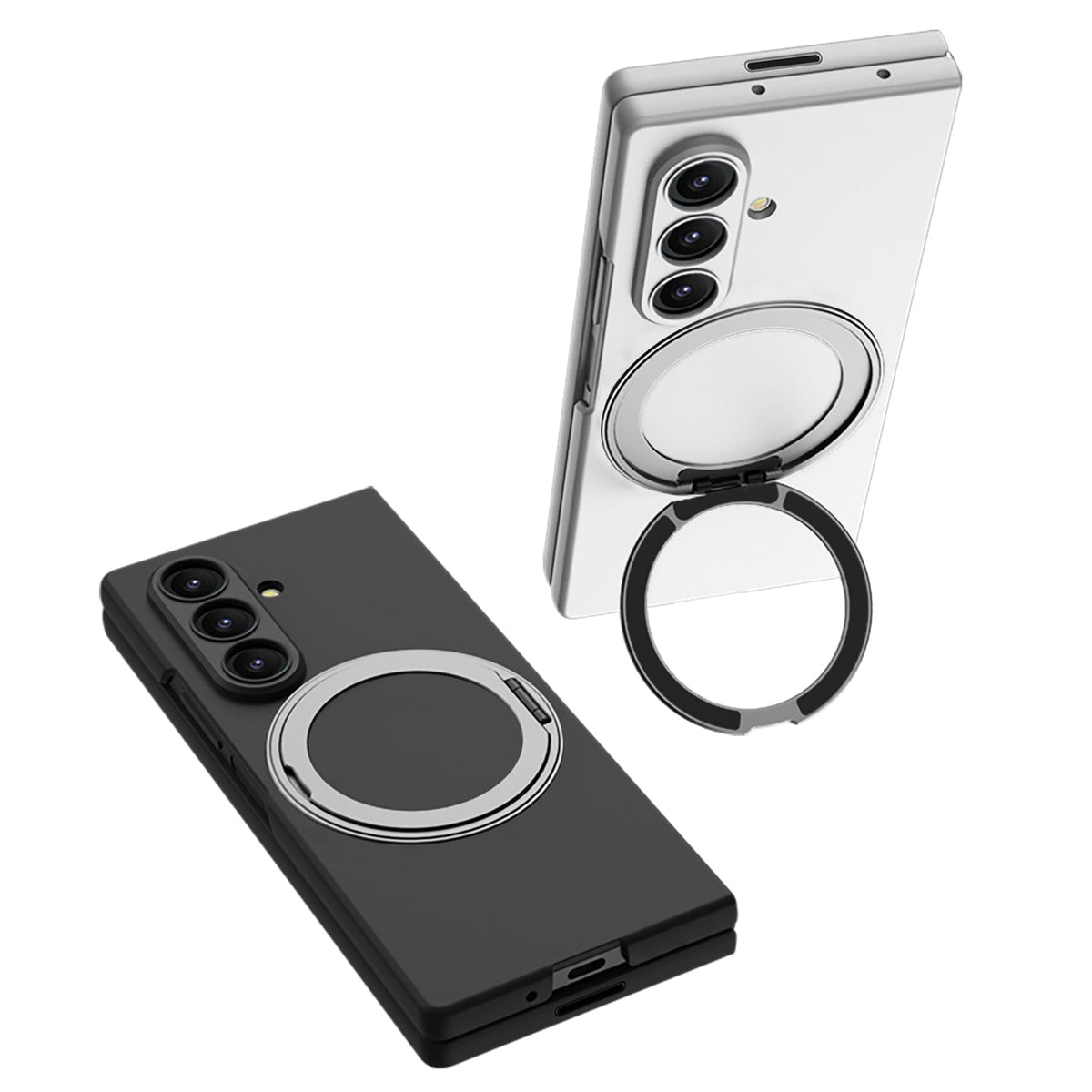 Samsung Galaxy Z Fold8 Ultra Hoesje - Goud - Ringhouder Magsafe Cover met Ingebouwde Screenprotector