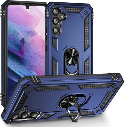 Samsung Galaxy A54 5G Hoesje - Blauw - Armor Kickstand Back Cover