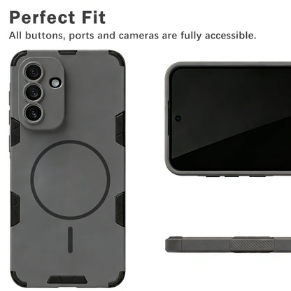 Samsung Galaxy A57 Hoesje - Matte Grijs - Frosted Matte Hardcase MagSafe Back Cover