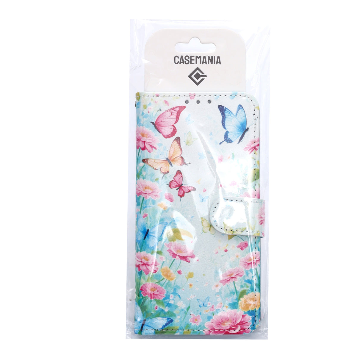 Samsung Galaxy A27 Hoesje - Kleurrijk Vlinders en Bloemen - Portemonnee Book Case met Print