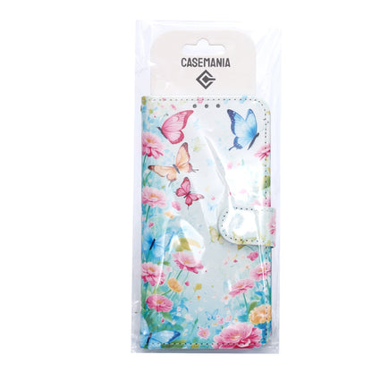 Samsung Galaxy A27 Hoesje - Kleurrijk Vlinders en Bloemen - Portemonnee Book Case met Print