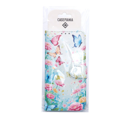 Samsung Galaxy S26 Plus Hoesje - Kleurrijk Vlinders en Bloemen - Print Bookcase