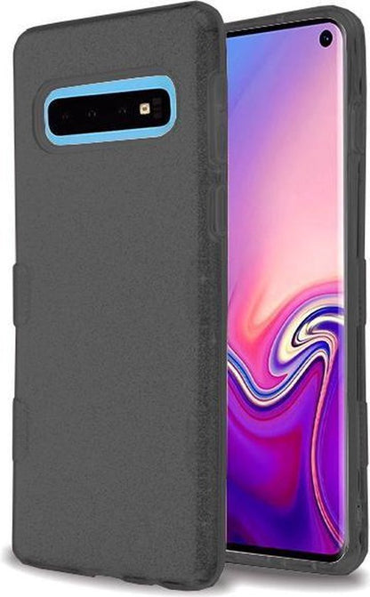 Samsung Galaxy S10 Hoesje - Zwart - Glitter Back Cover