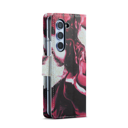 Samsung Galaxy Z Fold 5 Hoesje - Red Rhodonite - Marmer Bookcase