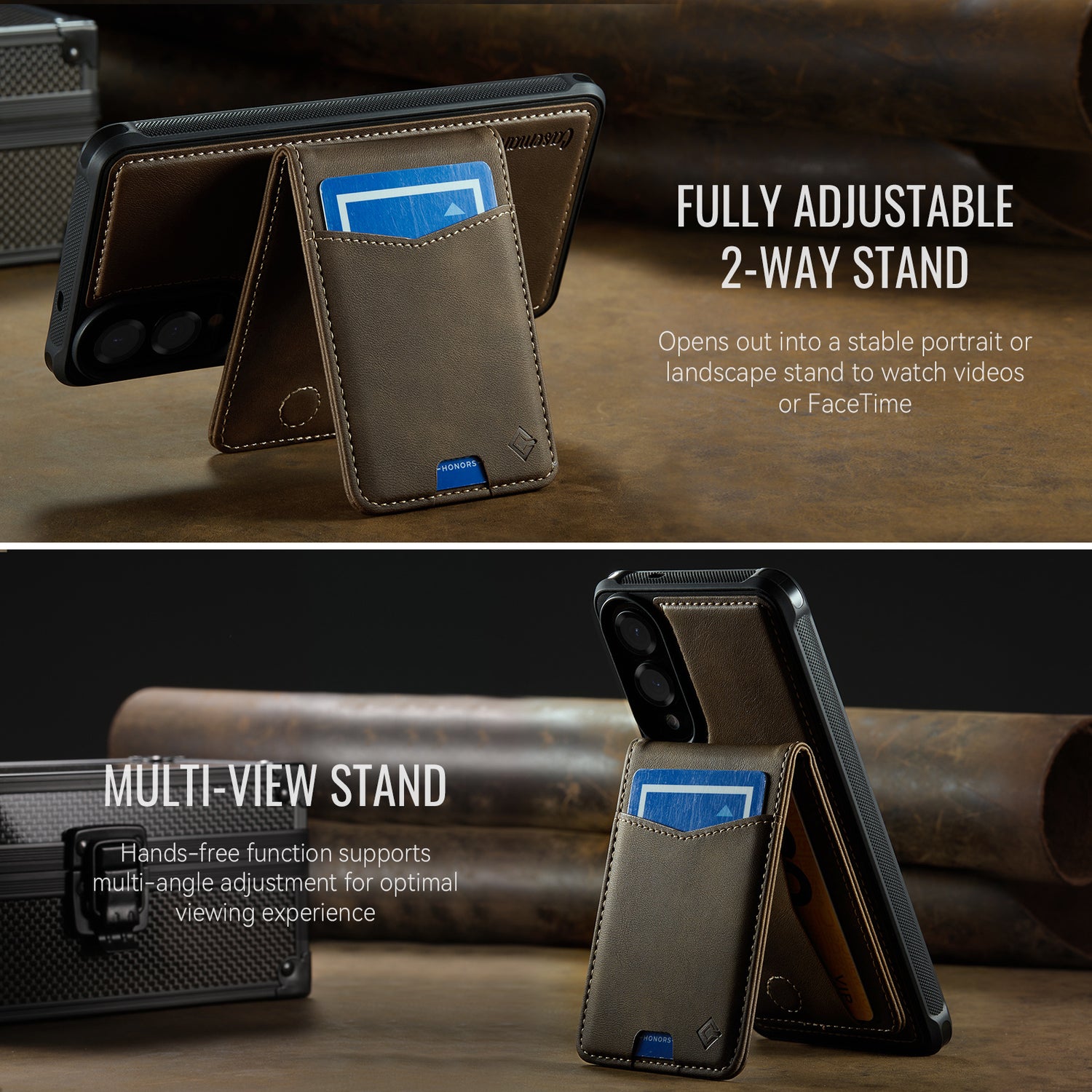 Premium 2-in-1 Back Cover | Afneembare Wallet Kickstand | Galaxy S25 Edge