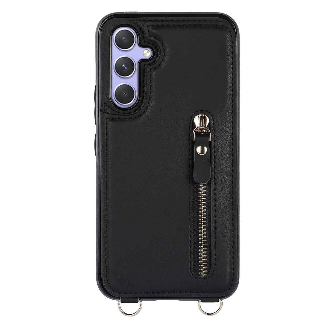 Luna | Crossbody Back Cover met Rits | Onyx Black