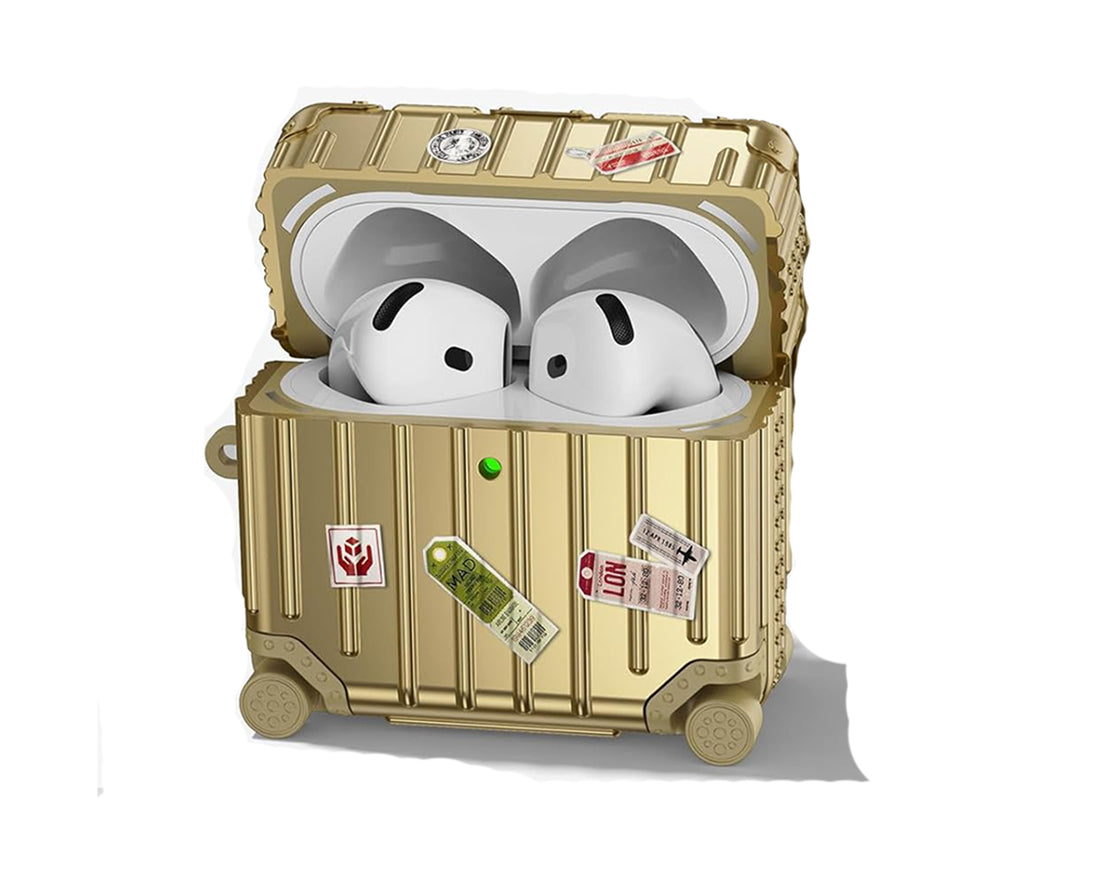 Koffer | Airpods Hoesje | Goud