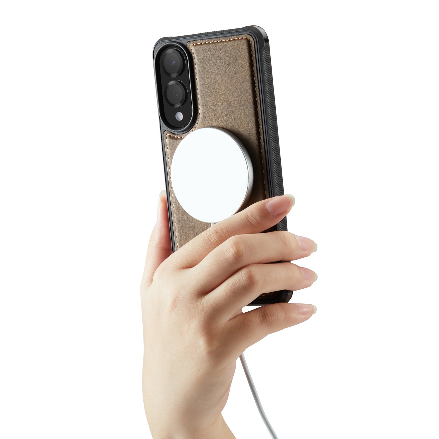 Snap Magnet+ | MagSafe-Compatibel Luxe 2-in-1 Bookcase | Mahogany Brown