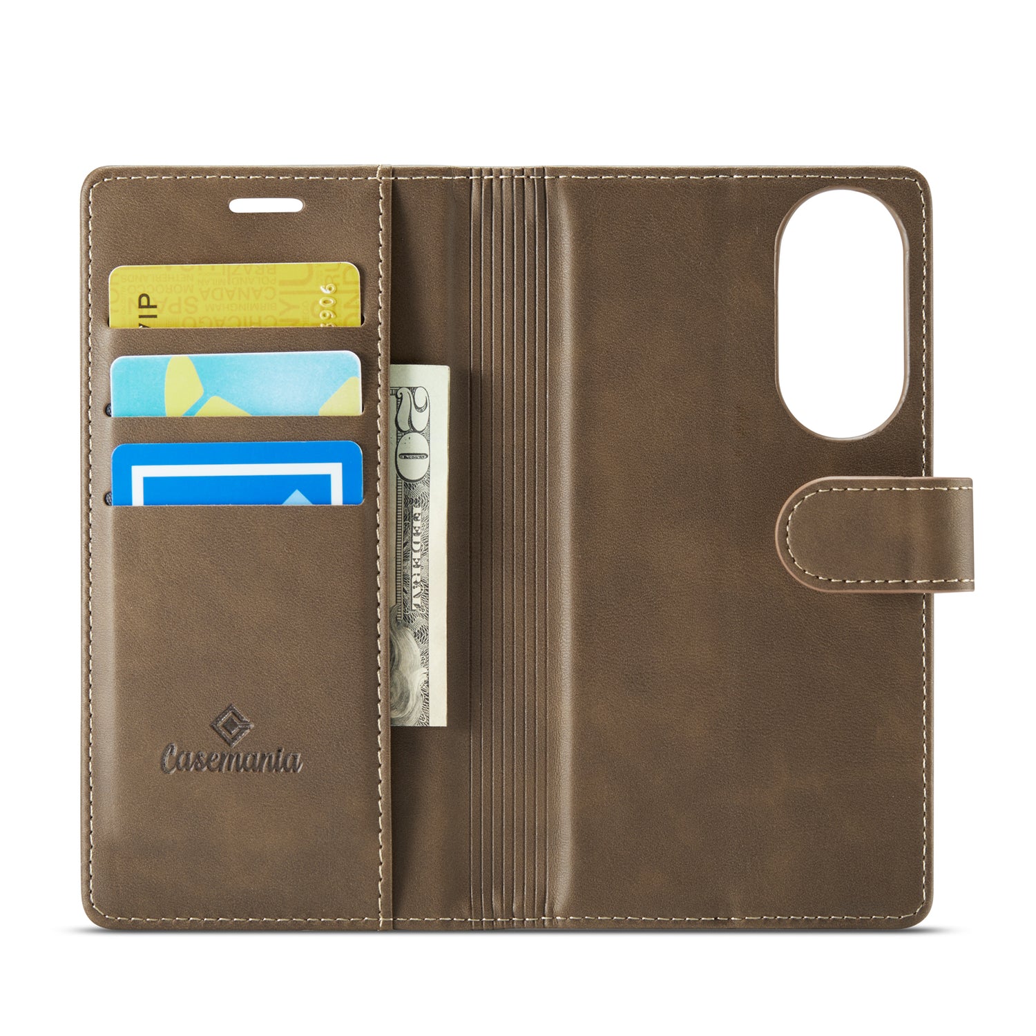 Snap Magnet+ | MagSafe-Compatibel Luxe 2-in-1 Bookcase | Mahogany Brown