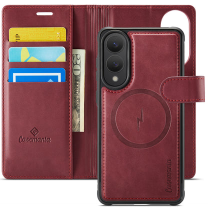 Snap Magnet+ | MagSafe‑Compatibel Luxe 2-in‑1 Bookcase | Burgundy Red