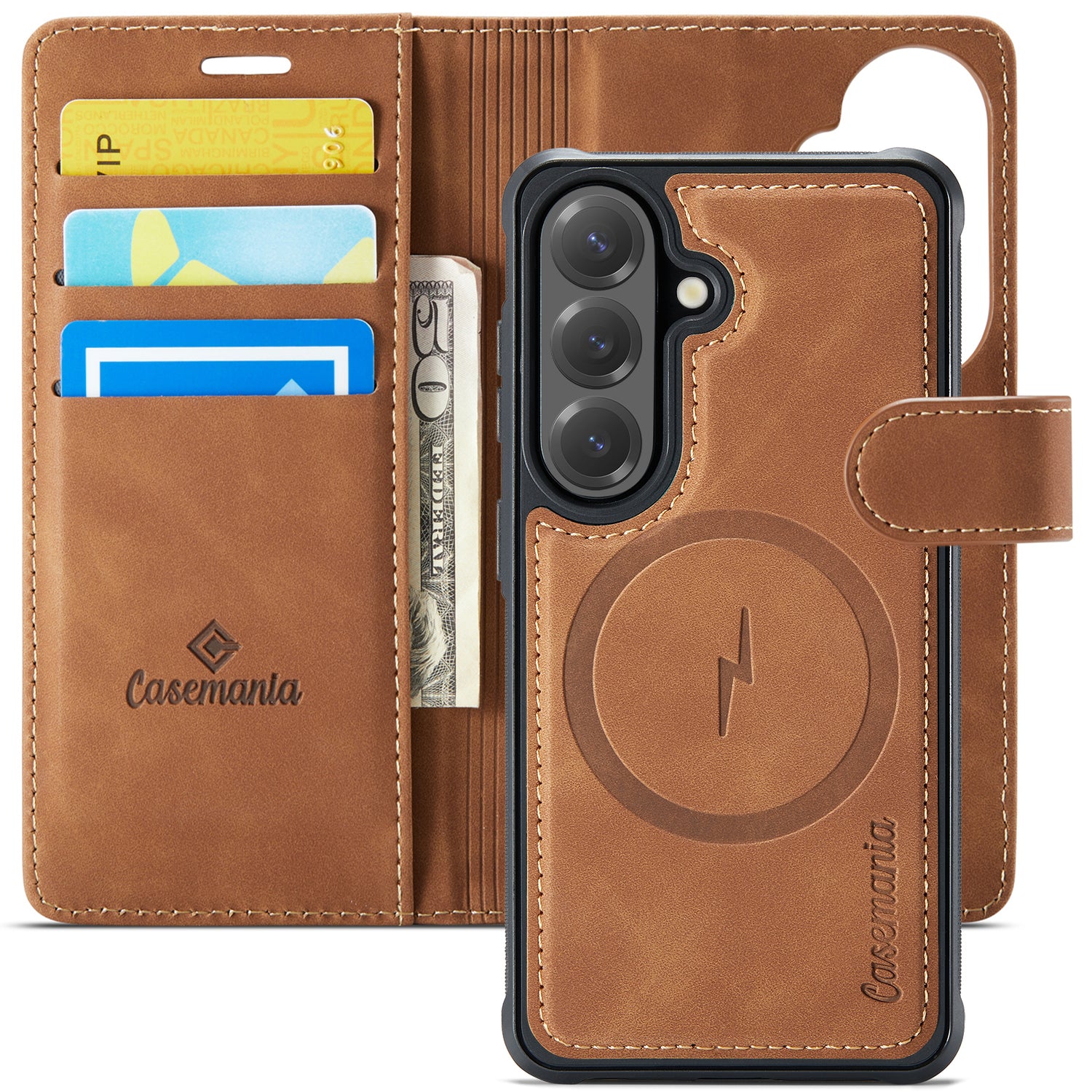 Snap Magnet | MagSafe-Compatibel 2-in-1 Bookcase |  Sienna Brown