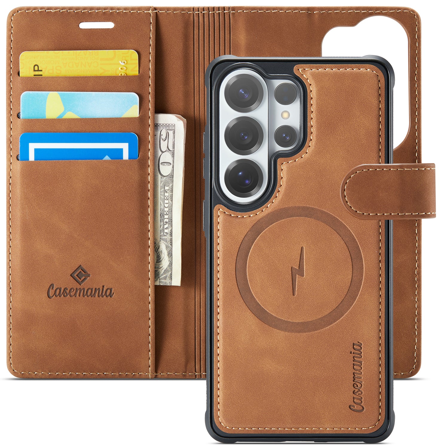 Snap Magnet | MagSafe-Compatibel 2-in-1 Bookcase |  Sienna Brown
