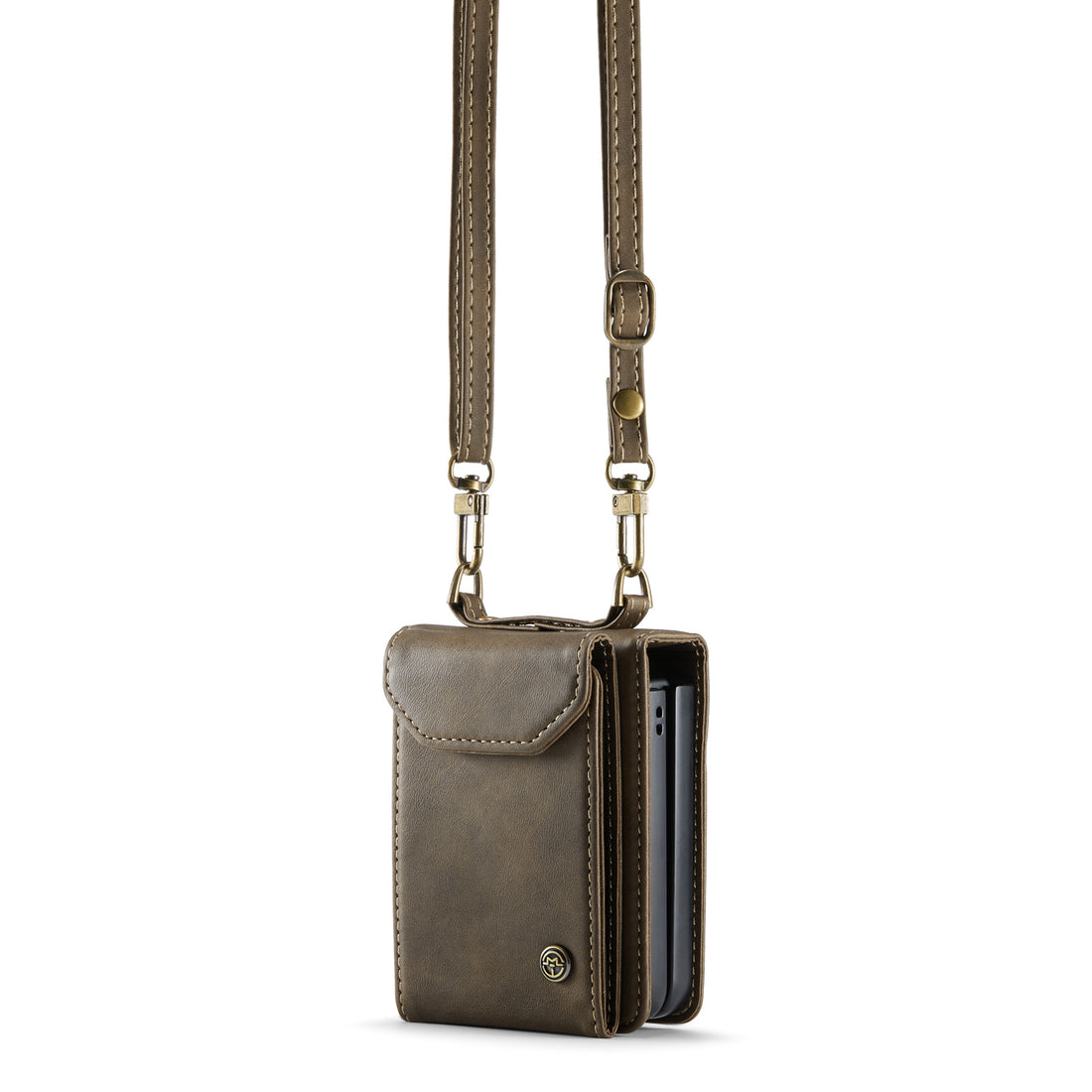 Folia | Z Flip Draagbaar Wallet Case | Mahogany Brown