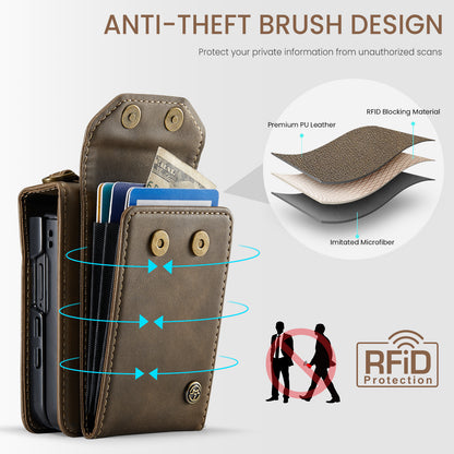 Folia | Z Flip Draagbaar Wallet Case | Mahogany Brown
