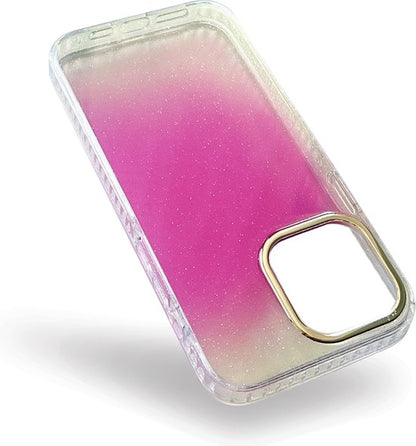 Apple iPhone 14 Pro Hoesje - Paars - Glitter Back Cover