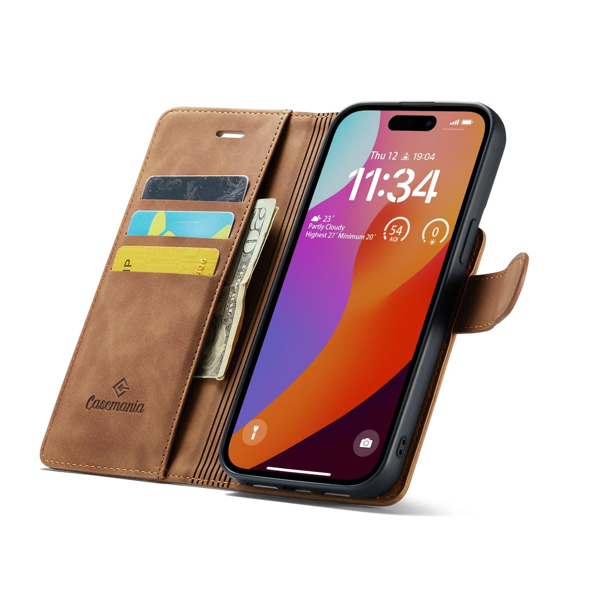 Apple iPhone 15 Pro Max Hoesje - Sienna Brown - 2 in 1 MagSafe Bookcase