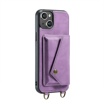 Apple iPhone 15 Plus Hoesje - Bright Lila - Luxe Back Cover met Telefoonkoord