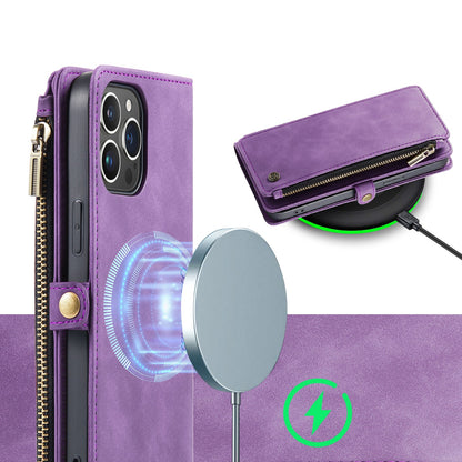 Apple iPhone 15 Pro Hoesje - Pastel Pink - Luxe MagSafe Bookcase met Rits en Telefoonkoord