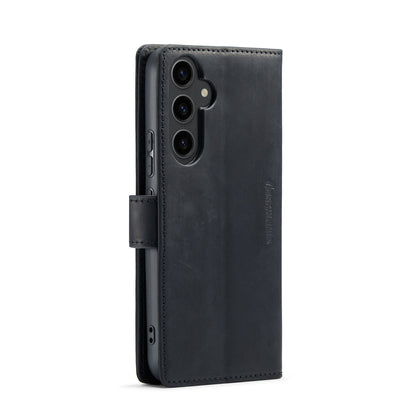 Samsung Galaxy S23 Plus Hoesje - Charcoal Gray - Echt Leren Bookcase
