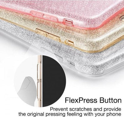 Apple iPhone 7 Plus Hoesje - Paars - Glitter Back Cover