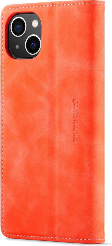 Apple iPhone 14 Plus Hoesje - Topaz Orange - Dunne Bookcase