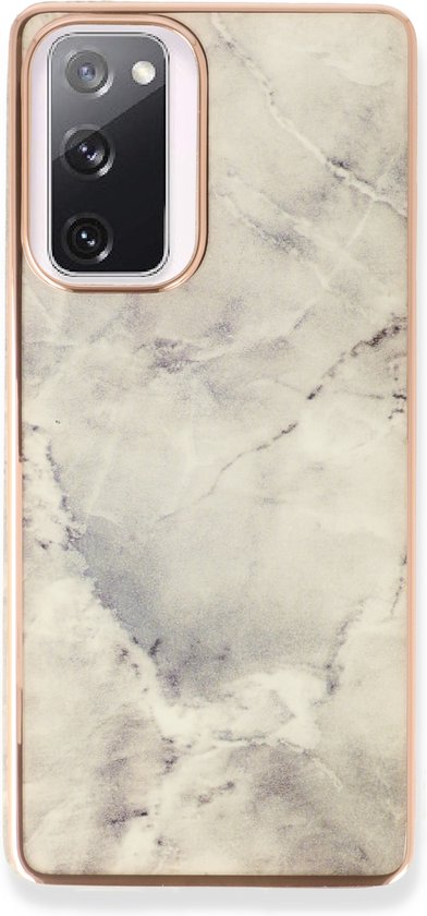 Samsung Galaxy S20 FE Hoesje - Steen - Siliconen Marmer Back Cover