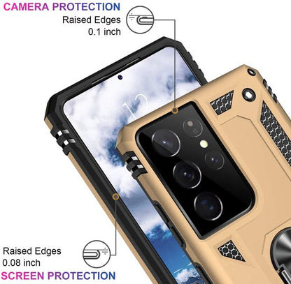 Samsung Galaxy S22 Ultra Case - Gold - Armor Kickstand Back Cover