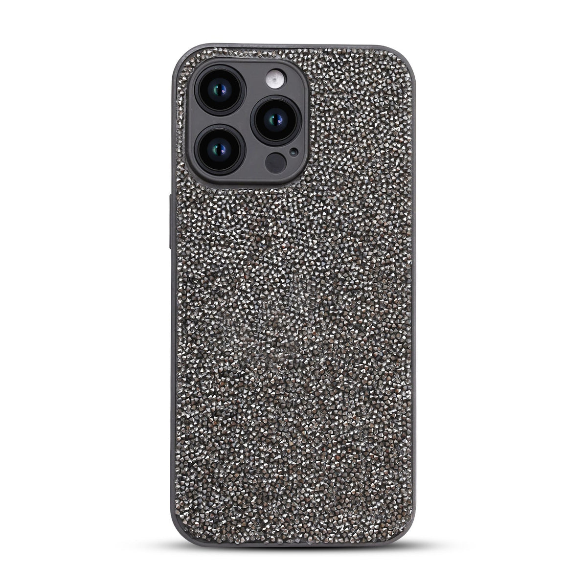 Apple iPhone 15 Pro Max Hoesje - Zilver - Diamant Glitter Back Cover