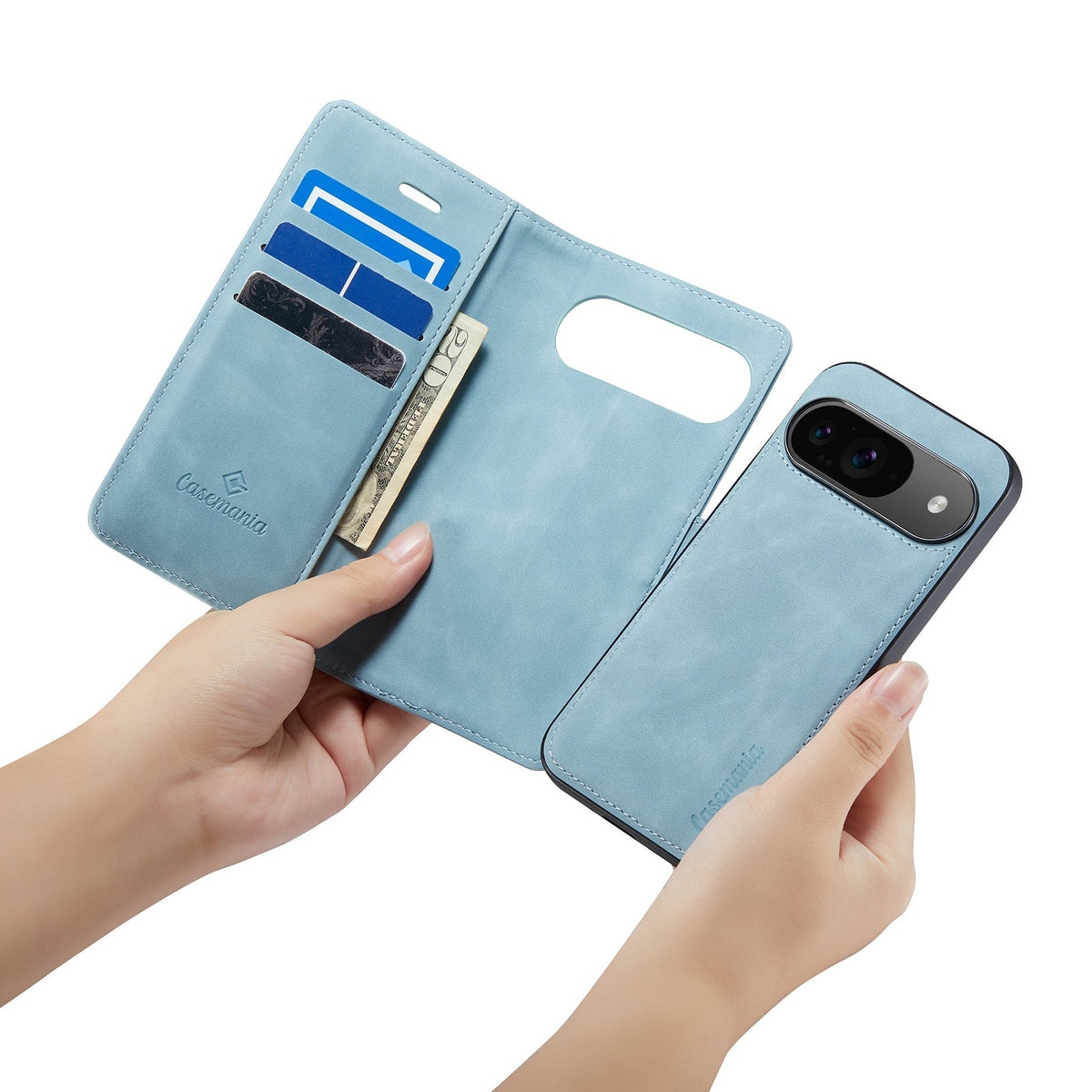 Google Pixel 6a Hoesje - Aqua Blue - 2 in 1 Bookcase