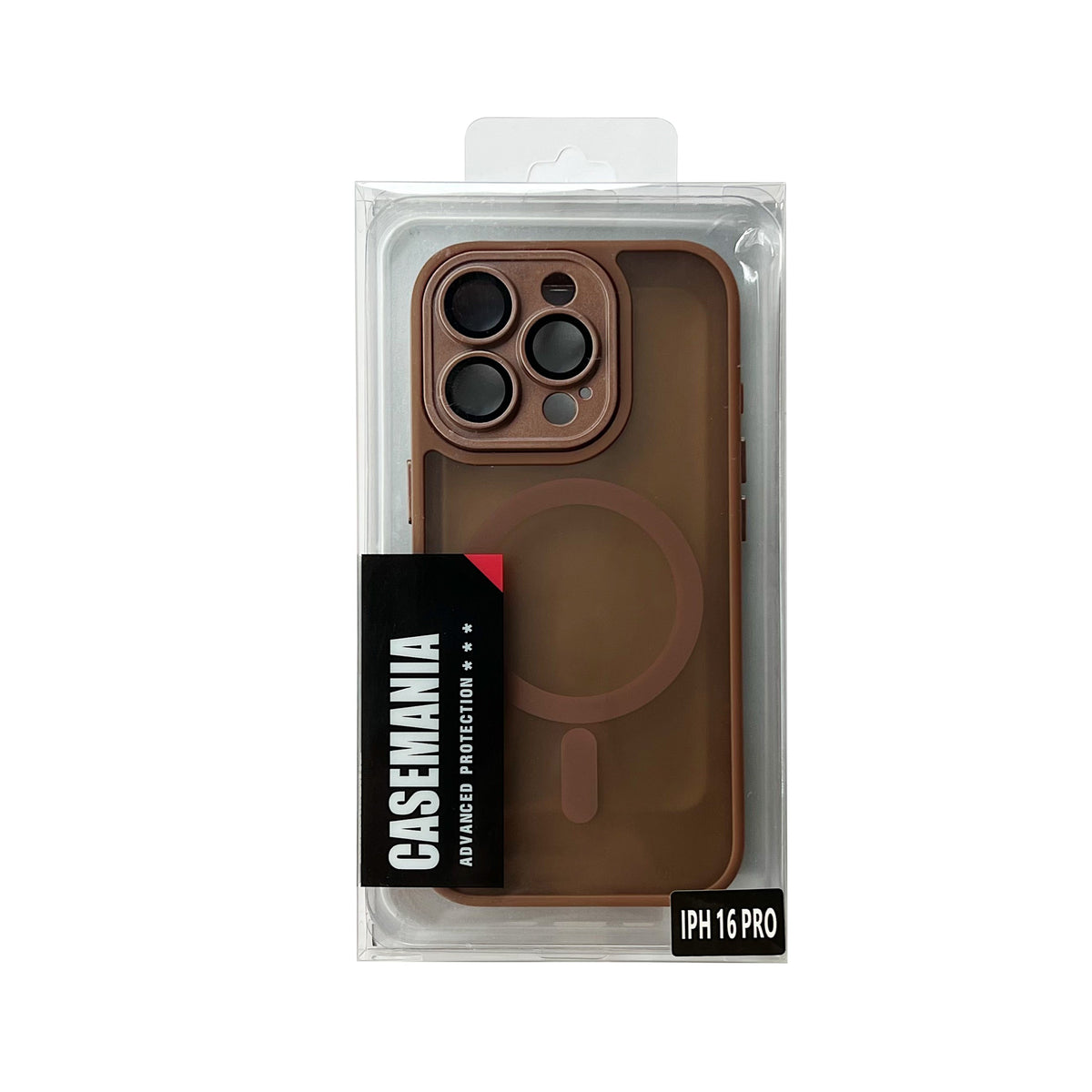 Apple iPhone 16 Pro Case - Brown - Matte Armour MagSafe Back Cover with Camera Protection