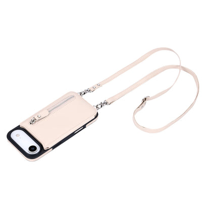 Apple iPhone Air Case - Beige - Luxury Back Cover with Phone Strap and Zipper
