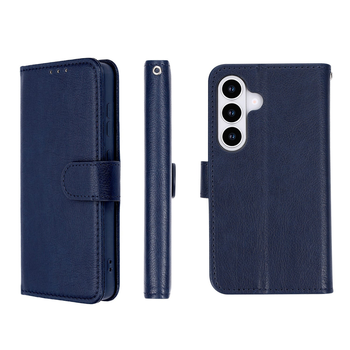 Samsung Galaxy A37 Hoesje - Donker Blauw - Luxe Kunstlederen Portemonnee Bookcase