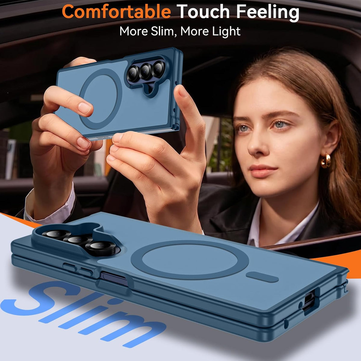 Samsung Galaxy Z Fold8 Ultra Case - Blue - Matte Armor MagSafe Back Cover
