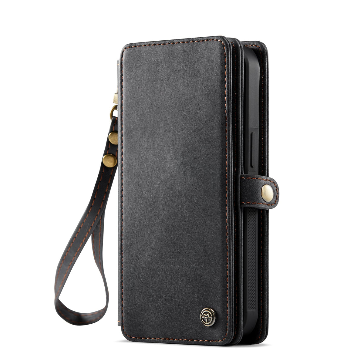 Apple iPhone 18 Pro Max Hoesje - Charcoal Gray - Luxe 2 in 1 Bookcase met 10 Kaart Vakken en Polskoord