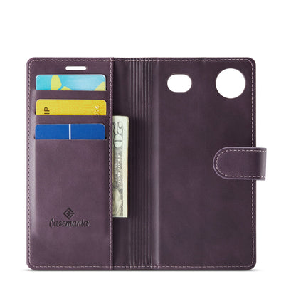 Apple iPhone Air Hoesje - Dark Purple - Luxe 2 in 1 MagSafe Bookcase