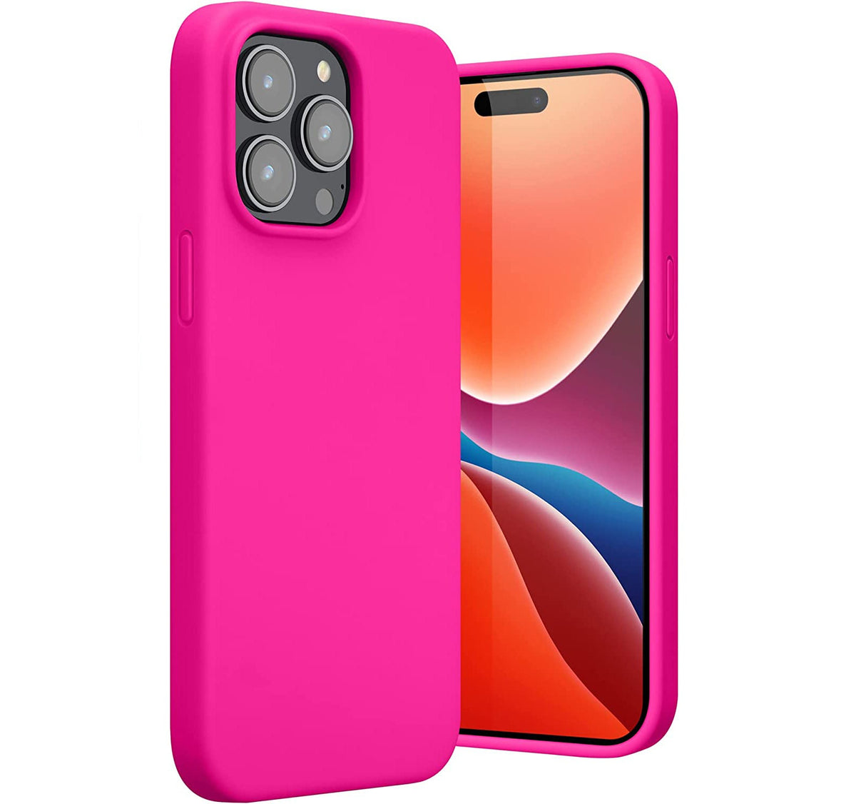 Apple iPhone 14 Pro Max Case - Pink - Liquid Silicone Back Cover