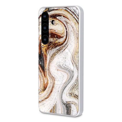 Samsung Galaxy S25 Hoesje - Wit - Marmer MagSafe Back Cover
