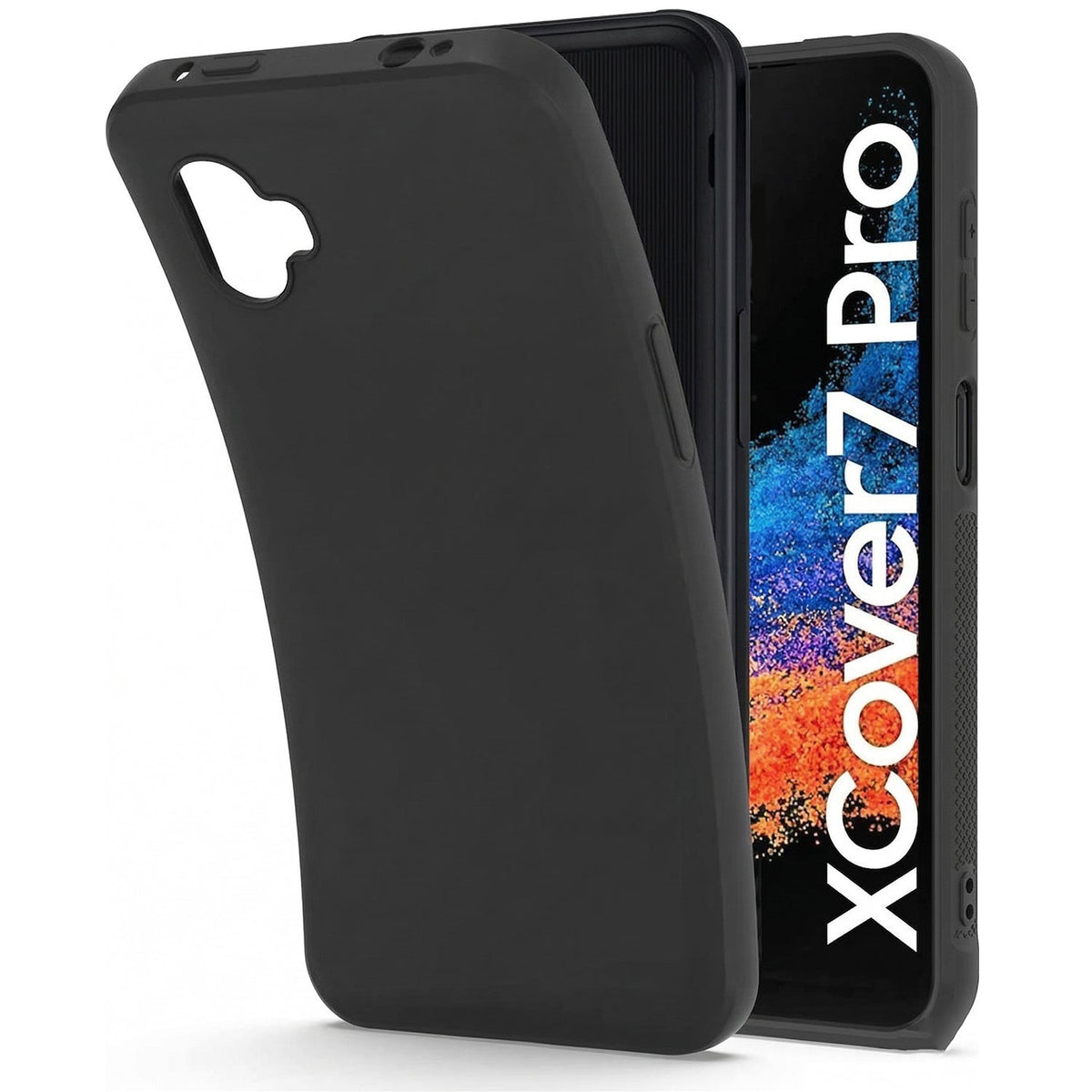Samsung Galaxy XCover7 Pro Hoesje - Zwart - Siliconen Back Cover