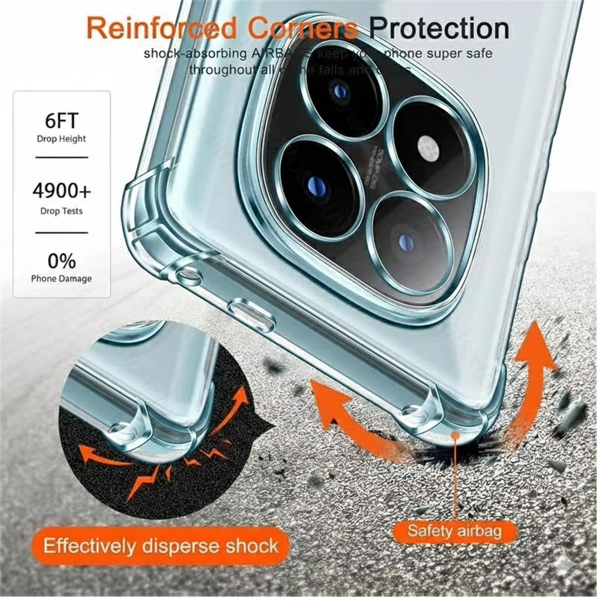 Xiaomi Redmi Note 15 Pro Plus 5G Hoesje - Transparant - Anti-Shock Back Cover