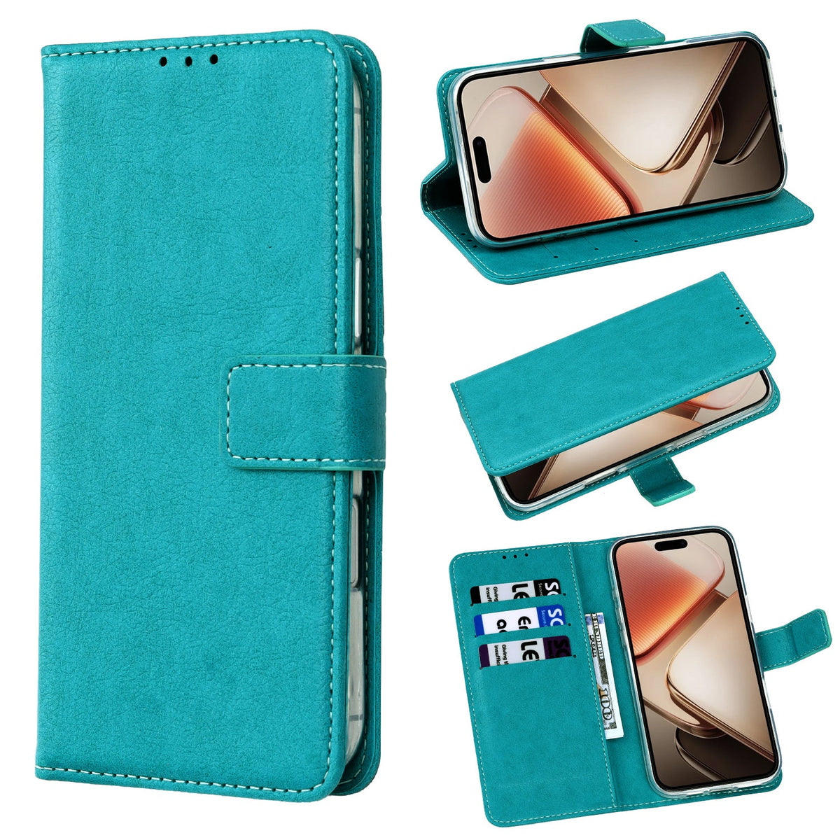 Samsung Galaxy S25 FE Hoesje - Turquoise - Portemonnee Bookcase