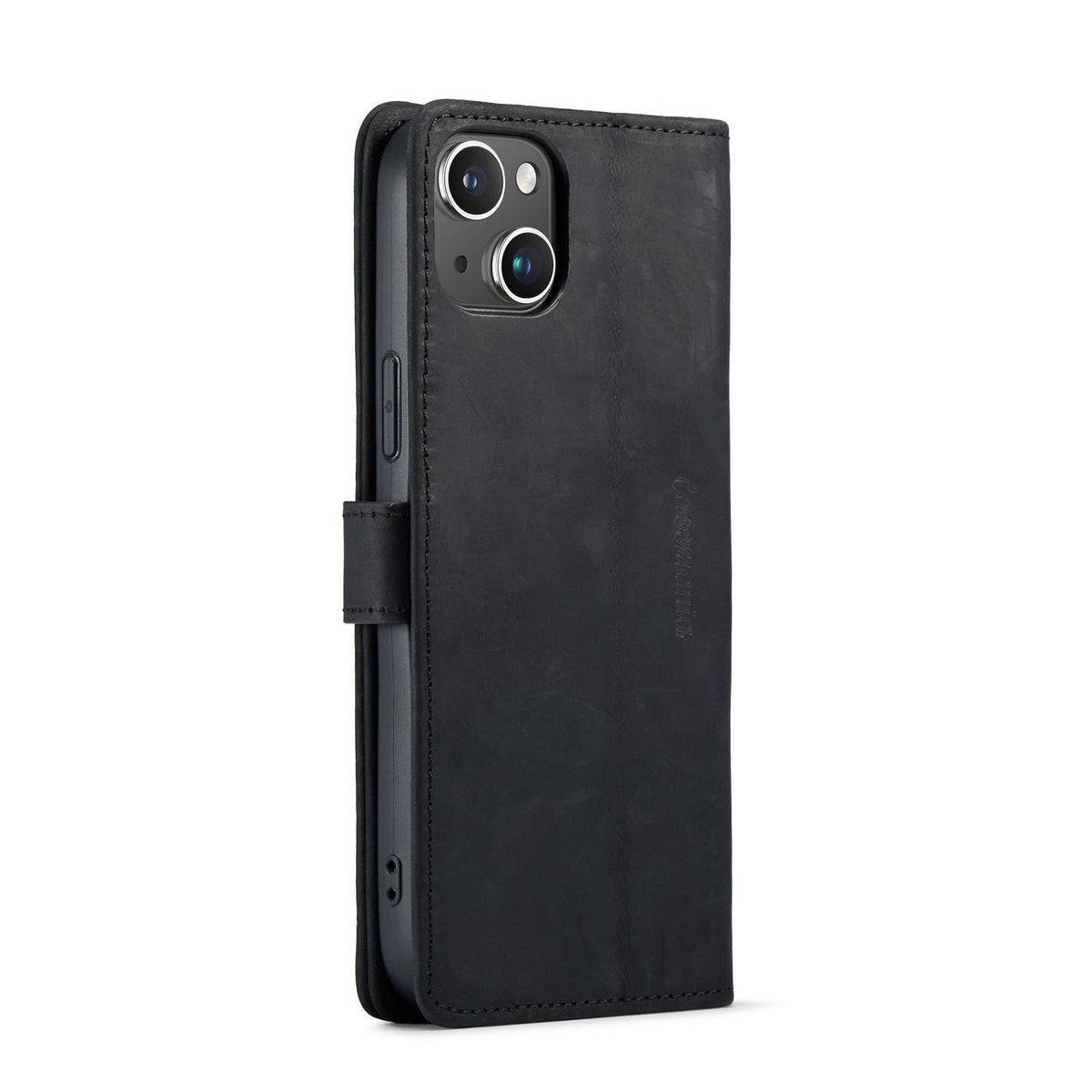iPhone 11 Hoesje - Zwart - Echt Leren Bookcase