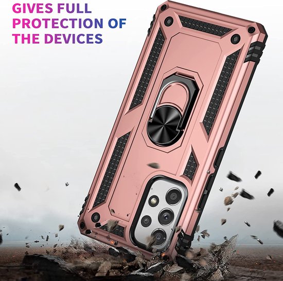 Samsung Galaxy A33 5G Hoesje - Roségoud - Armor Kickstand Back Cover